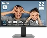 MSI Pro MP223 E2 Monitor Profesional Full HD de 21.45', Resolución 1920 x 1080, 100Hz, Pantalla Agradable a la Vista, inclinación Ajustable, HDMI 1.4b, Display Port 1.2a, Negro