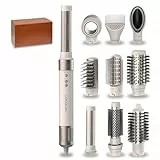 Cecotec Cepillo de Aire Caliente Secador Moldeador Alisador 10 Cabezales Tecnología Coanda CeramicCare 10in1 AirGlam Champagne. 1400W, Motor Digital, Elimina el Frizz, 3 Temperaturas