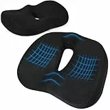 POOTACK Cojín de Espuma viscoelástica para Silla de Oficina, Silla de Ruedas, Asiento de Coche