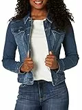 Riders by Lee Indigo Denim Jacket Jeans, Desgastado, Azul Medio, Large para Mujer