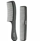 Beter – Peines de pelo profesionales, pack de 2 peines de ABS, peine con mango y peine de bolsillo