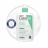 CeraVe Gel Limpiador Espumoso, Para Piel Normal a Grasa, Elimina el Exceso de Grasa y Suciedad, Enriquecido Con Ceramidas Esenciales, Niacinamida y Ácido Hialurónico, Apto para Rostro y Cuerpo, 473ml