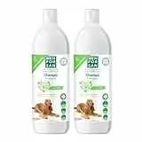 MENFORSAN Champú Perros, Aloe Vera, Verde, 1 l Paquete de 2, El embalaje puede variar