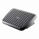 Reposapiés Ergonómico Fellowes para Oficina, Ajustable en Altura, con Superficie de Masaje Antideslizante, Alivia Tensión y Mejora la Circulación, Certificado FIRA, Color Negro