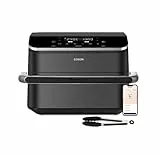 Cosori Freidora de Aire Grande-True Acero Inox-4 Resistencias Dual Blaze TwinFry 10 L-Flexible Doble Cesta Air Fryer 2800 W- Smart WIFI Control– 66 % Eficiencia Energética-6 en 1-Máx 10 Personas