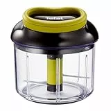 Tefal 5 Segundos - Picadora Manual 900 ml | 2 Cuchillas de Acero Inoxidable, Sin Electricidad, Rápida y Segura, Para Verduras, Cebolla, Frutos Secos, Guacamole, Fácil de Limpiar