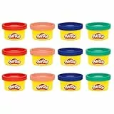 Play-Doh Hasbro, Pack de 12 Mini- Regalos, Botes de Plastilina Personalizables, Juguetes de Arte y Manualidades para Fiestas, Kits Creativos para Niños y Niñas a Partir de 2 Años, Idea de Regalo