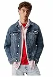 Calvin Klein Cazadora vaquera Hombre Slim Fit, Azul (Denim Dark), XS