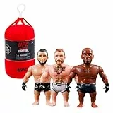 UFC Punching Bag Figura Articulada de 7,5 cm + Set de Lucha Sorpresa, con Accesorios y Base de Jaula, +8 años, Bizak (64119015)
