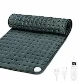MYCARBON Manta Electrica 30x60cm Almohadilla Térmica para Espalda, Cuello, Hombros y Vientre Almohadilla de Calefacción con 6 Temperaturas 4 Temporizadores Apagado Automático Lavable