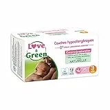 Love & Green - Pañales ecologicos, talla 4+ (9-20 kg), 42 unidades