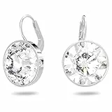 Swarovski Pendientes Bella Mini, Talla redonda, Blancos, Baño de rodio