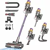 48 Kpa/550W/70Min Aspiradora sin Cable, 2.0L Aspirador de Mano con Pantalla Táctil, Cepillo Antienredos, Carga de Pared, Escoba Aspiradora sin Cable para Suelo Alfombra Pelos de Mascotas Automóviles
