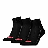 Levi's Quarter Calcetines, Negro (Black), 43-46 (Pack de 3) Unisex Adulto