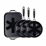 MasterPro Smart | 3 Sartenes Antiadherentes de 20, 24 y 28cm y Plancha Grill de 32x23cm | Aluminio Forjado | Juego de Sartenes | Todo Tipo de Cocinas