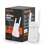 Tenda A9 N300 Repetidor de red Wifi Extensor Amplificador de Cobertura (300Mbps, 2 Antenas externas, Red Cobertura WiFi inalambrico más de 200 Metros, Compatible con los Routers y ADSL/Fibra)