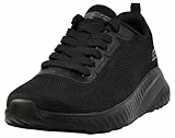 Skechers Bobs Squad Chaos Face Off, Zapatillas de Deporte Mujer, Black Engineered Knit Trim, 38 EU