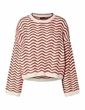 PIECES Pcsera LS O-Neck Knit BC, Cloud Dancer, XS para Mujer