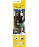 Schellenberg 50653 Mosquitera de protección para Puerta de balcón y terraza, Montaje rápido y Sencillo, con rieles Ajustables en tamaño hasta 95 x 220 cm, Negro, 95X220 CM
