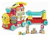 VTech-Baby Maxi Tren ABC de Paseo, Andador, Carrito y correpasillos para Aprender a Caminar - Juguete bebés +1 año - Multicolor, Versión ESP (3480-547822)