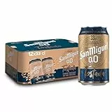 San Miguel 0,0 Tostada, Pack 12 Latas de 33cl, Cerveza Sin Alcohol, Sabor Intenso y Tostado, Cerveza Ligera y Refrescante, Cerveza 0,0% Alcohol
