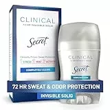 Secret Clinical Strength Invisible Solid Women's Antiperspirant & Deodorant Completely Clean Scent, 1.6 Fluid Ounce by Secret