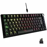 NEWSKILL Pyros Pro Teclado Gaming 75% RGB inalámbrico/Bluetooth/Cable Outemu Red Hotswap - Color Negro