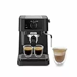De'Longhi Stilosa EC230.BK, cafetera espresso tradicional con bomba barista, espresso y capuchino, 2 tazas, negro
