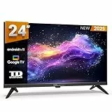 TD Systems - Smart TV 24 Pulgadas HDR sin Marcos, Android 11, Google Assistant, Control por Voz, televisión TDT 2025. Televisor con 3 años de Garantia - PRIME24K20GLE