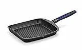BRA Advanced Grill con rayas, 28 cm, aluminio fundido con antiadherente,sin PFOA,reforzado de rendimiento superior y resistencia a los arañazos y a la abrasión, apta para Inducción