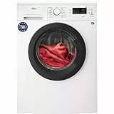 AEG Lavadora de Carga Frontal 8 Kg LFA5I82RE, 1200rpm, Libre Instalación, Tecnología ProSense, Motor Invert, Programa Rápido, Tapa Extraíble, Blanca/Negro, Clase A, Fabricado en UE