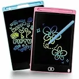 Dyaucwpo 2 Packs 8,5 Pizarra Electrónica, Pulgadas Tableta de Escritura LCD Color con Botón de Bloqueo, Tablet Escritura Pantalla Colorido Infantil Borrable y Reutilizable para Hogar Escuela Oficina