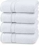Utopia Towels - Conjunto de Toallas de baño (Paquete de 4, 69 x 137 cm) Toallas de algodón 100% Ring-Spun (Blanco)