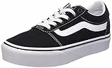 Vans Ward Platform, Zapatillas Mujer, Canvas Black White, 38 EU