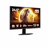 AOC 25G4SRE Monitor Gaming 25 Pulgadas FHD, 300Hz / 310Hz, Fast IPS, 0.3 ms MPRT, Adaptive Sync., HDR400, G-Sync Compatible (1920x1080, 2X HDMI 2.0, 1x DP 1.4), Rojo/Negro