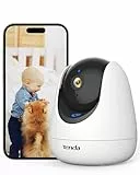 Tenda CP3 Pro V1.1 Cámara WiFi Vigilancia Interior 2K,Cámara de Seguridad Domo 360°, Visión Nocturna Detección de Movimiento, Audio Bidireccional, Compatible con Alexa, Camara Vigilancia para Mascota