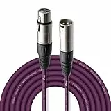 Stagg SMC6 CPP, Cable de micrófono con enchufe XLR a XLR de calidad de 6m, Púrpura