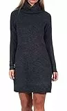 ONLY Onljana L/s Cowlneck Dress Wool Knt, Vestido Mujer, Gris (Dark Grey Melange Dark Melange), 38 (Talla del Fabricante: Small)