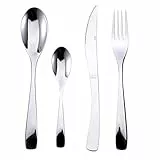 Renberg Set de 24 Piezas de cubertería en Acero Inoxidable, Centimeters