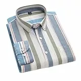 Adhdyuud Camisas Oxford 100% algodón para hombre, para primavera, casual, negocios, ajuste regular, manga larga, T0c23-1, M