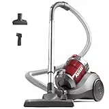 Akitas Aspiradora sin Bolsa 800W con Capacidad de 2,5L Potente y Ligera con Cabezal de Cepillo 2 en 1 alemán Wessel Werk para Suelos Duros y alfombras
