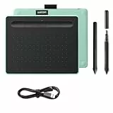 Wacom Intuos S - Tableta Gráfica Bluetooth para pintar, dibujar y editar photos con 2 softwares creativos incluidos para descargar, óptima para la educación en línea y el teletrabajo, pistacho