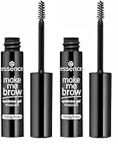 Essence Cosmetics Make Me Brow Máscara Gel Para Cejas, Definir, En Gel, 3.8 ml (Paquete de 2)