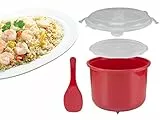 BEPER C106CAS001 Olla arrocera para microondas, Olla arrocera para microondas,2.6L, Cereales, Legumbres, Cuscús, Sin BPA