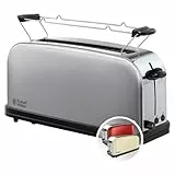 Russell Hobbs Adventure 21396-56 – Tostadora, Ranura Larga y Ancha, para 2 Rebanadas, Acero Inoxidable