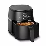 Philips Airfryer serie 2000 4,2L - 1500W de Potencia, Tecnología RapidAir, Pantalla táctil digital, 13 opciones de cocción, 9 funciones preestablecidas, Hasta un 90% menos de grasa, Negro (NA229/00)