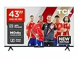 TCL 43V6C, 43'' 4K UHD Smart TV, Direct LED Powered by Google TV (Dolby Audio, Motion Clarity, Compatible with Google Assistant & Alexa)