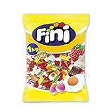 Fini Cinema Mix - Surtido De Golosinas, Caramelos De Goma, Dedos, Huevos, Huesos y Fresas de Chuche - 1 kg
