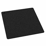 MAGIC-REFINER x Attack Shark CM04 Alfombrilla de Ratón para Juegos de Fibra de Carbono Genuina, Mejora la precisión y la Velocidad, Base de Goma Antideslizante, Impermeable, XL Grande (490 x 490 mm)