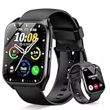 DUSONLAP Reloj inteligente para hombres y mujeres, contestar/hacer llamadas, pantalla HD 2025, reloj de fitness de 1.85 pulgadas, monitor de sueño, contador de pasos, frecuencia cardíaca, color negro